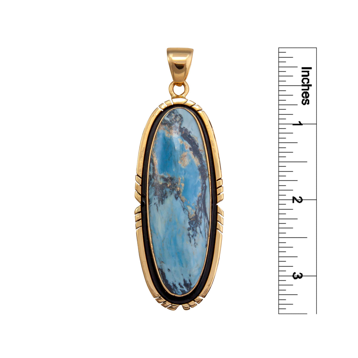 Alchemia Aztec Lapis Oval Pendant with Detailed Edge | Charles Albert Jewelry