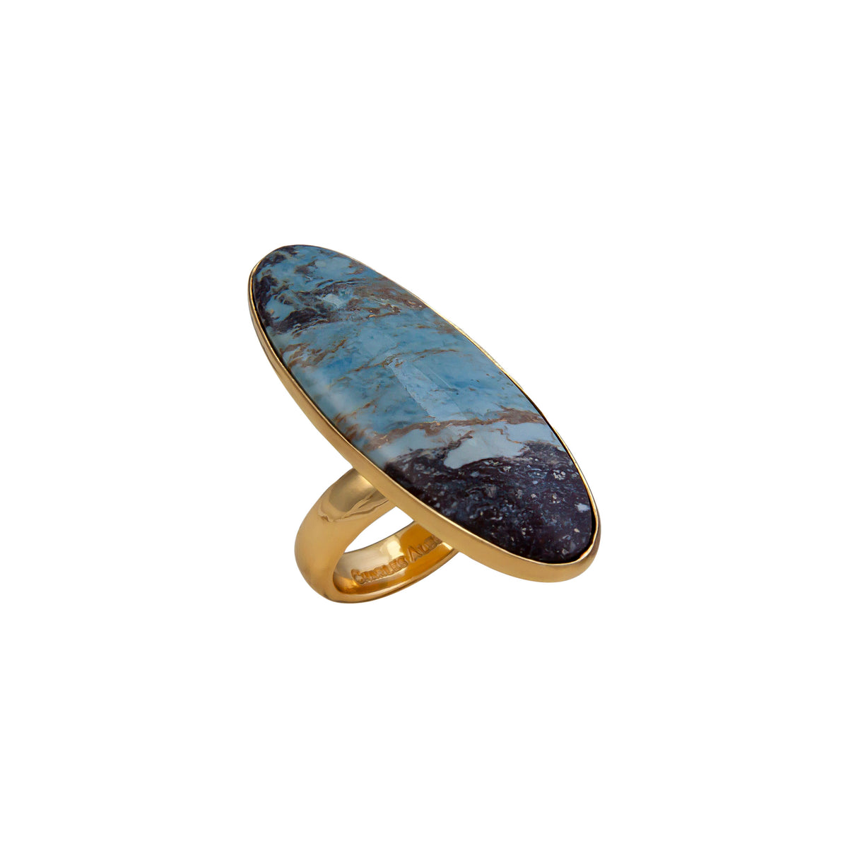 Alchemia Lapis Lazuli Oval Adjustable Ring | Charles Albert Jewelry