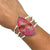 Sterling Silver Pink Jasper 3-Band Cuff | Charles Albert Jewelry