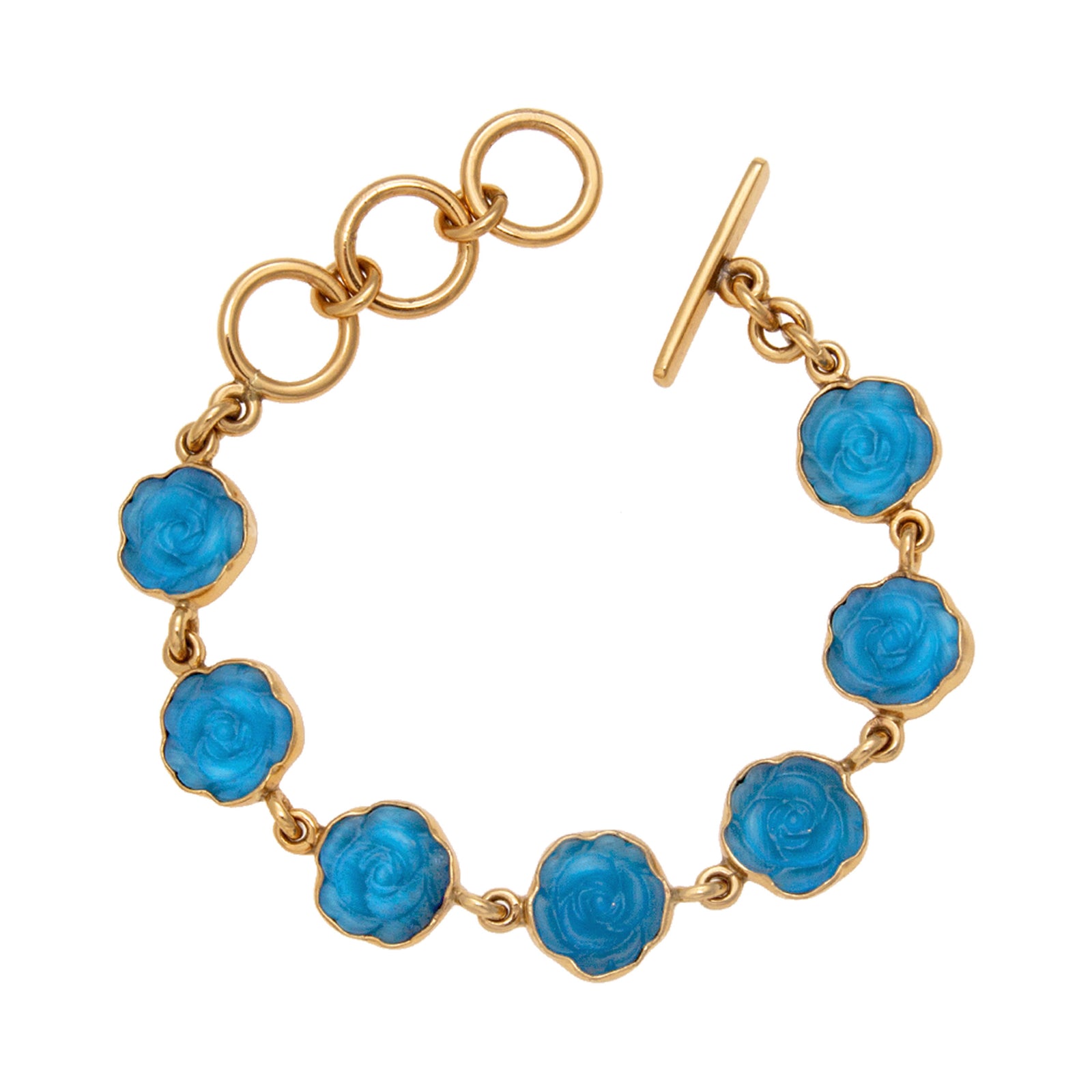 Alchemia Blue Rose Fiber Optic Glass Bracelet | Charles Albert Jewelry