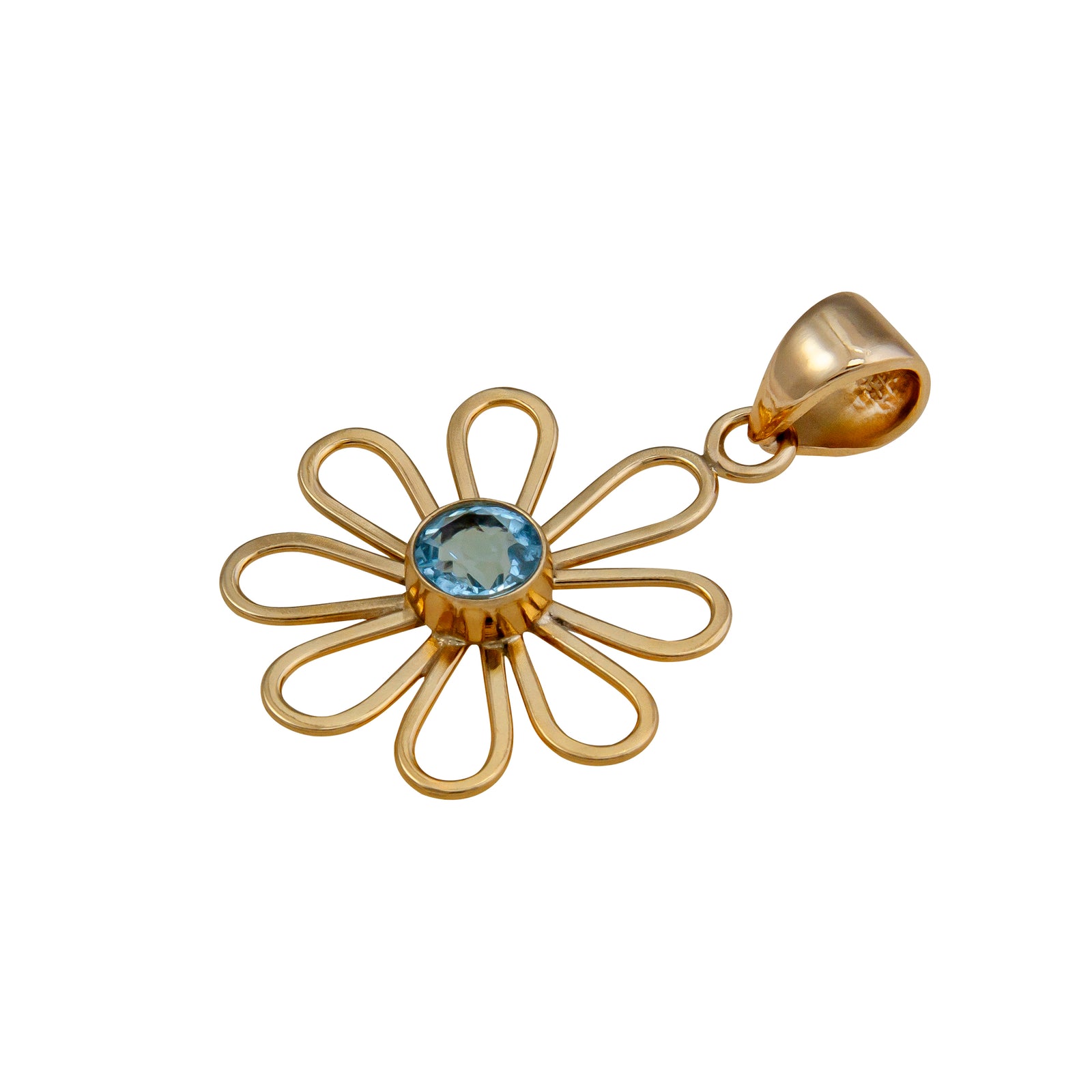 Alchemia Blue Topaz Flower Pendant | Charles Albert Jewelry