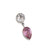 Adore Sterling Silver Quartz and Pink CZ Post Earrings | Charles Albert Jewelry