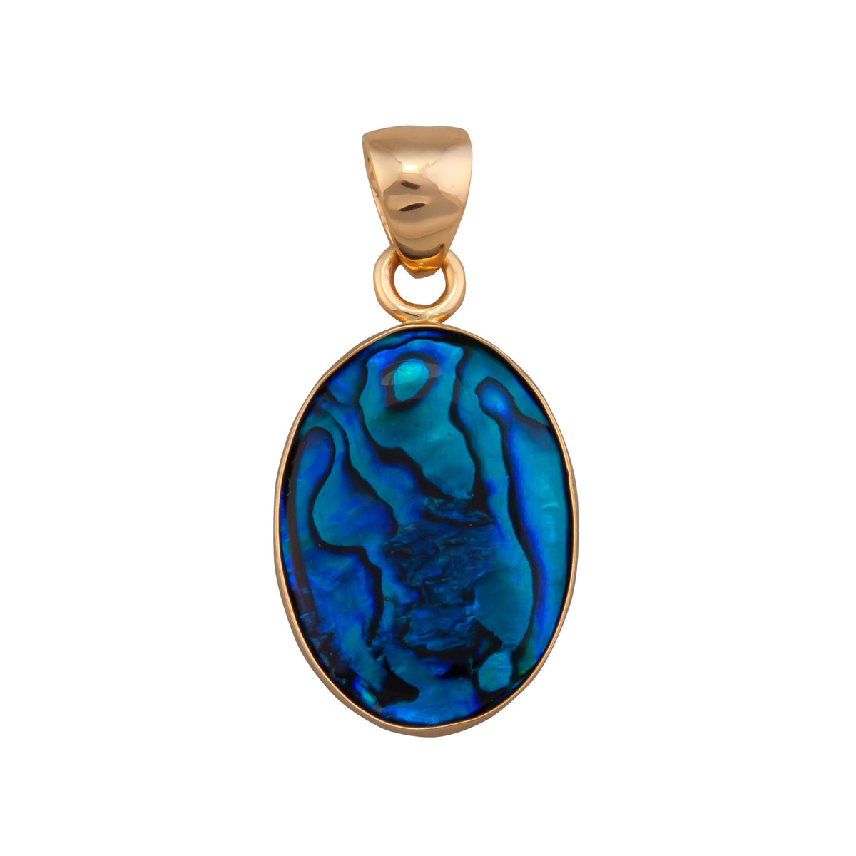 Alchemia Abalone Pendant - Blue - Front View | Charles Albert Jewelry