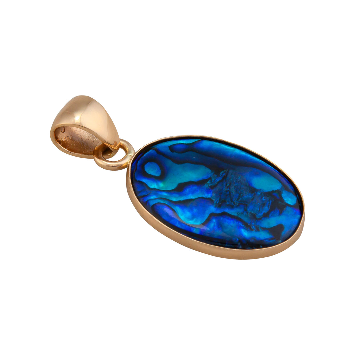 Alchemia Abalone Pendant - Blue - Side View | Charles Albert Jewelry