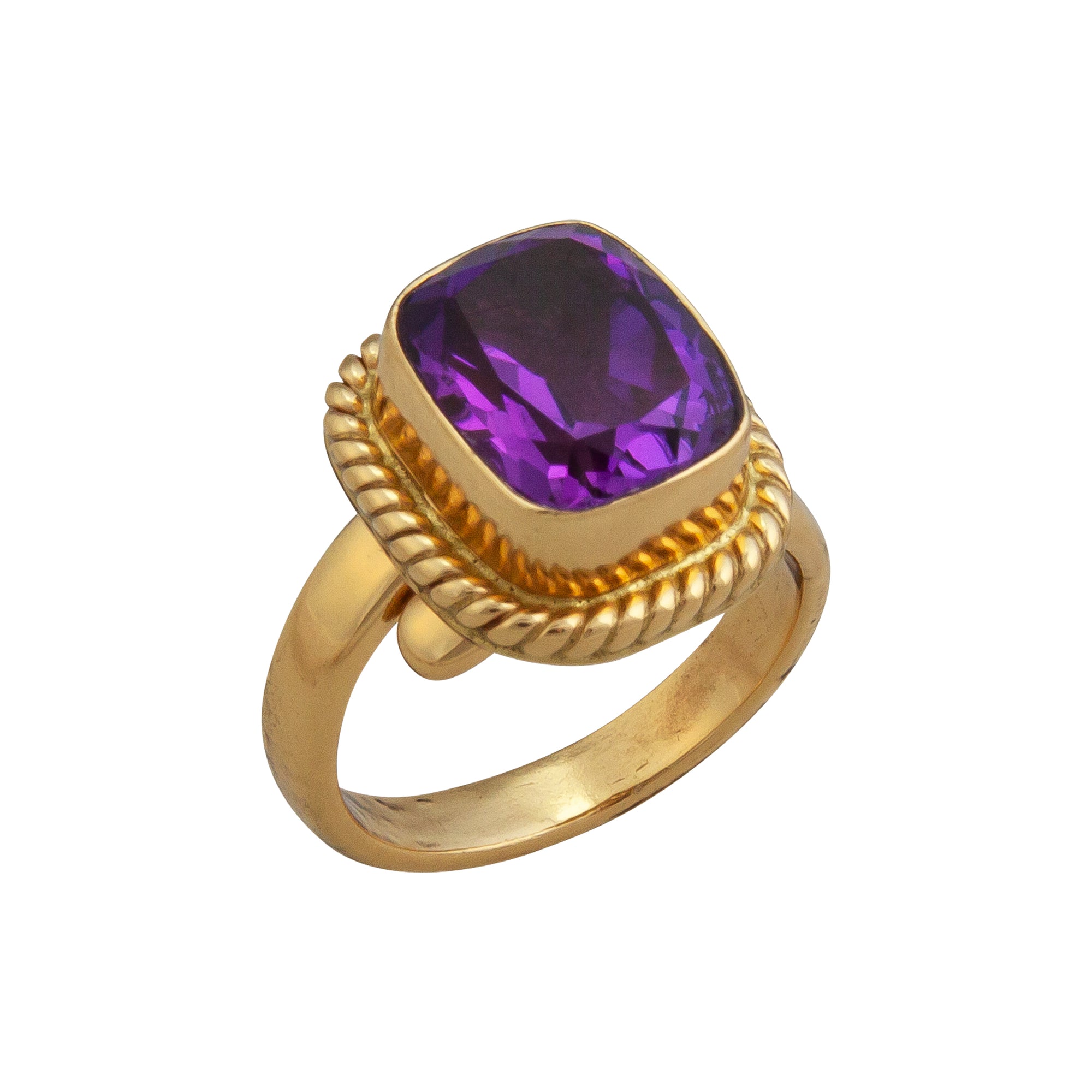 Alchemia Amethyst Adjustable Rope Ring | Charles Albert Jewelry