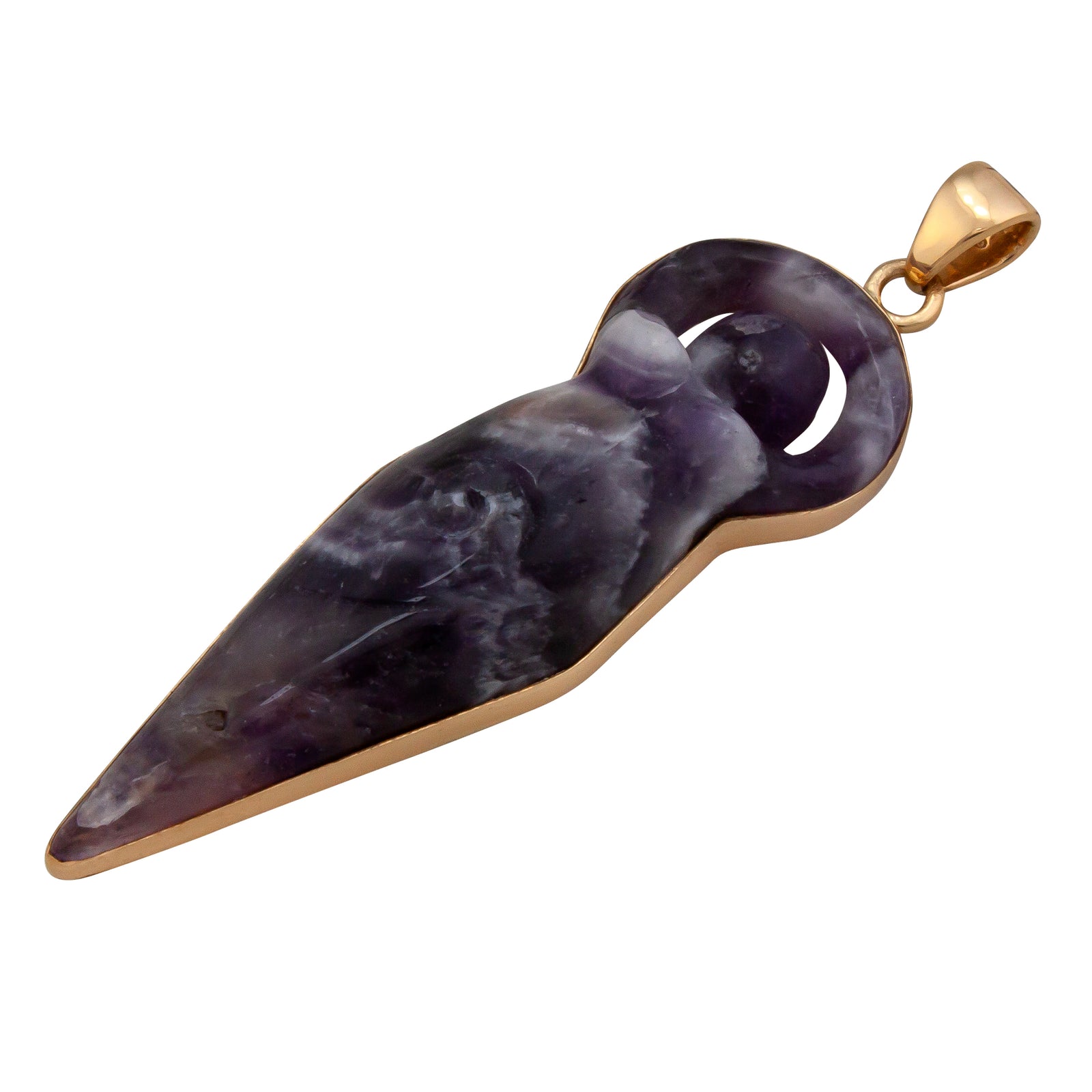 Alchemia Amethyst Carved Goddess Pendant | Charles Albert Jewelry
