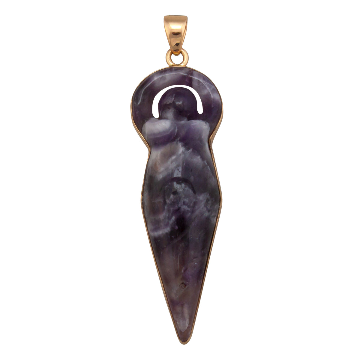 Alchemia Amethyst Carved Goddess Pendant | Charles Albert Jewelry
