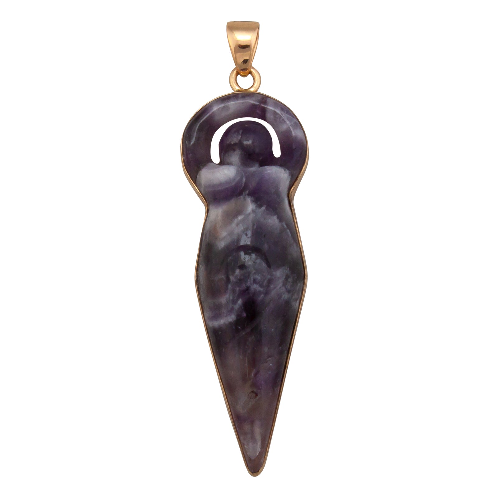 Alchemia Amethyst Carved Goddess Pendant | Charles Albert Jewelry