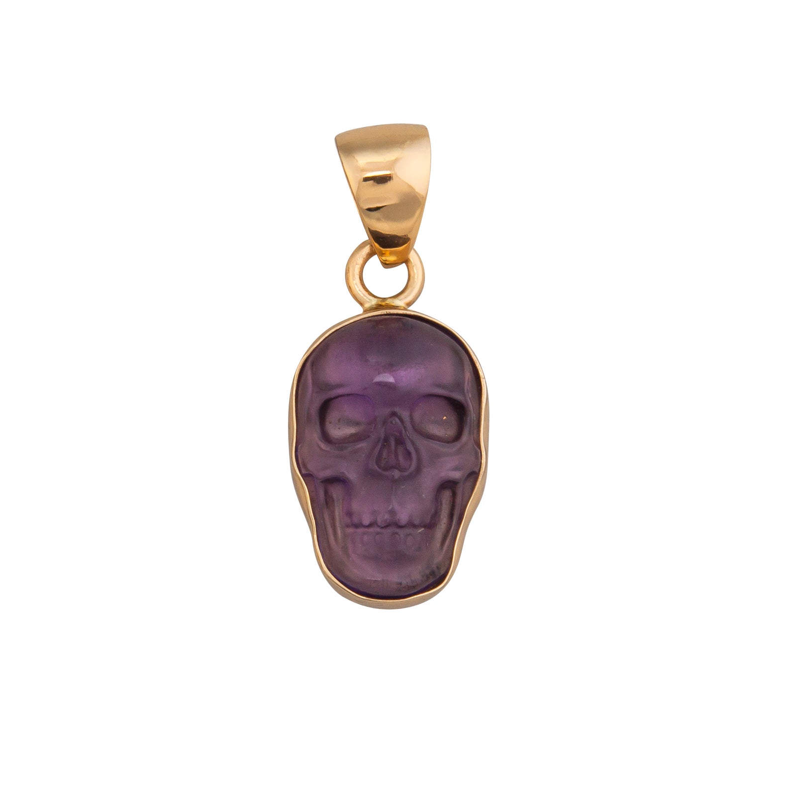 Alchemia Amethyst Extra Small Skull Pendant | Charles Albert Jewelry