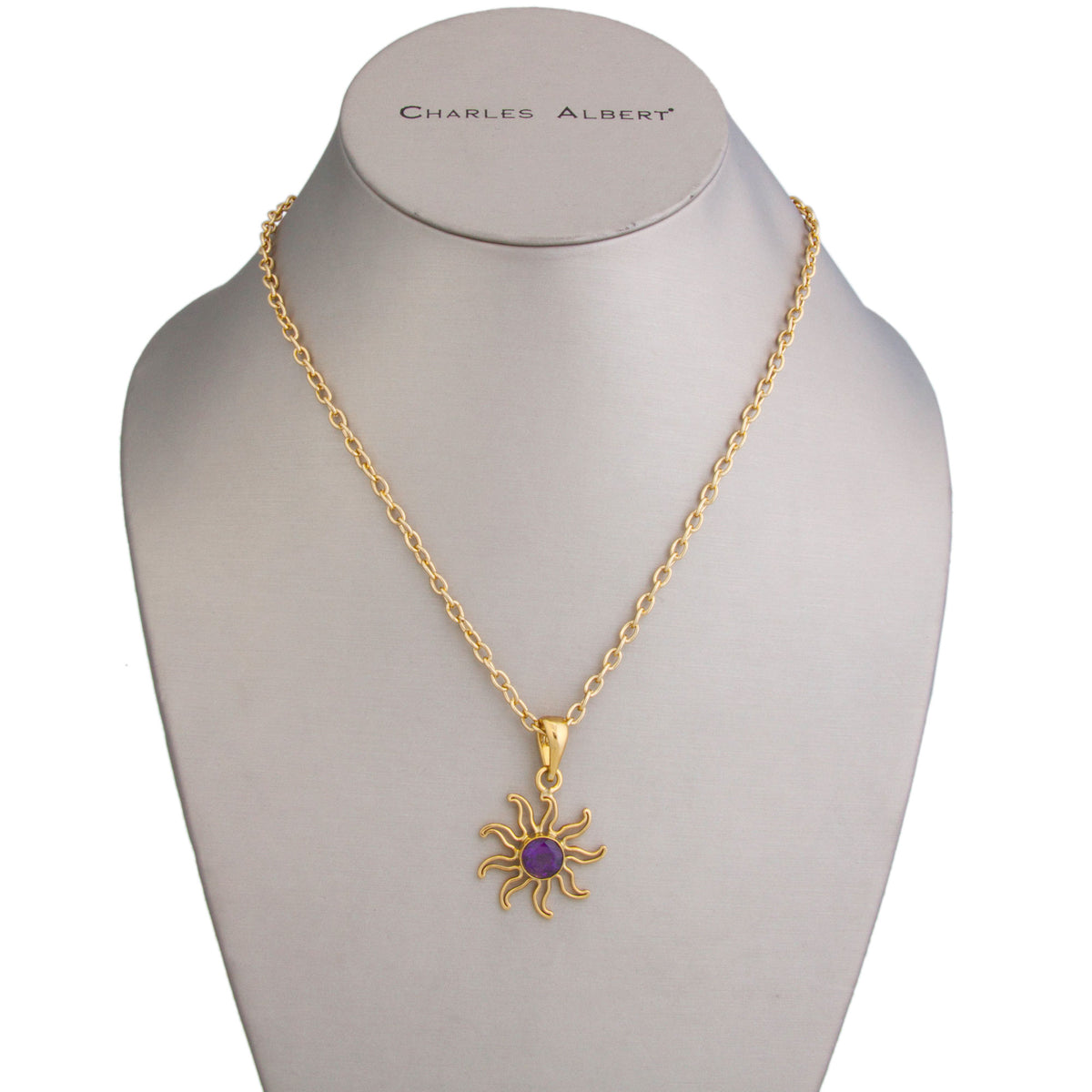Alchemia Amethyst Sun Pendant | Charles Albert Jewelry