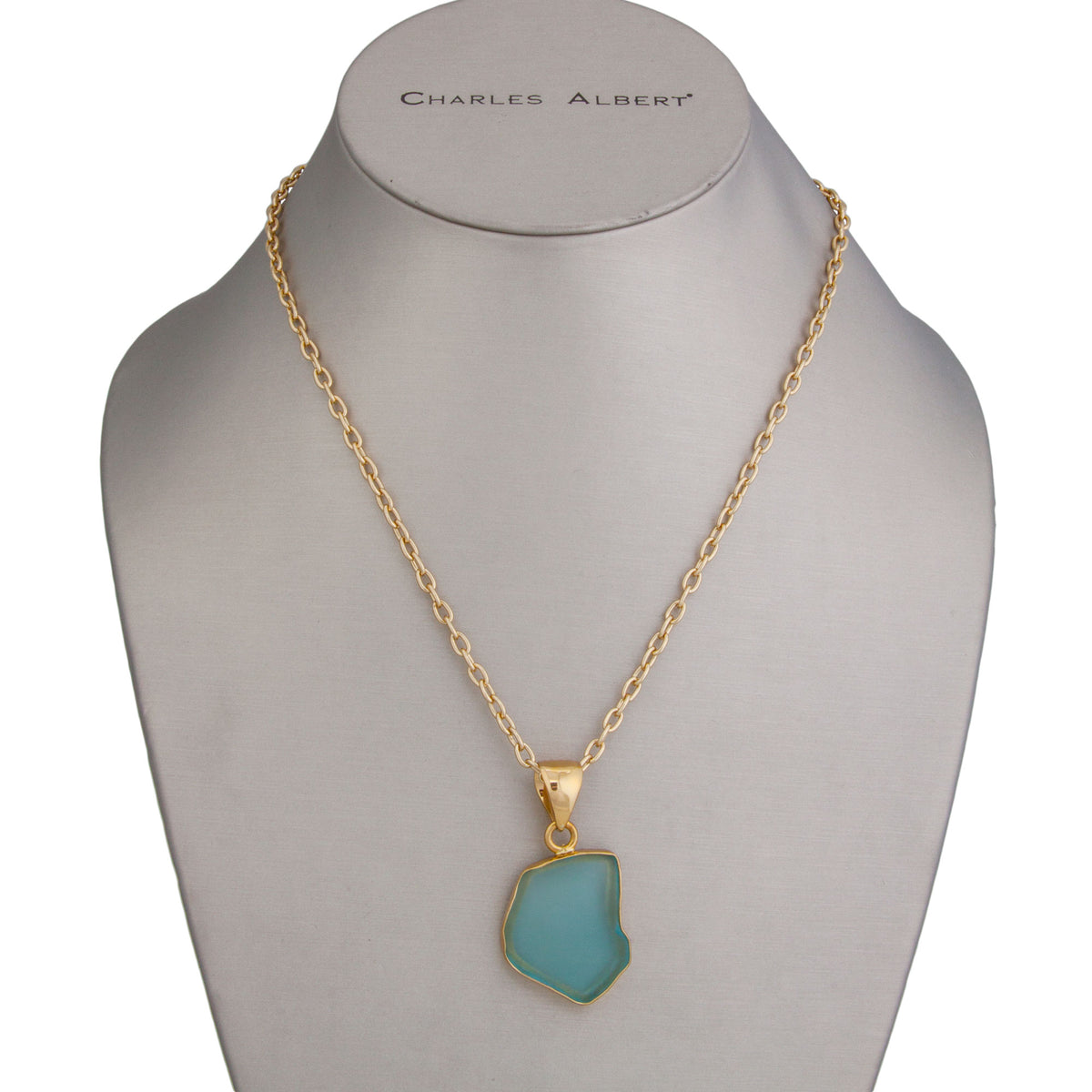 Alchemia Aqua Recycled Glass Pendant | Charles Albert Jewelry