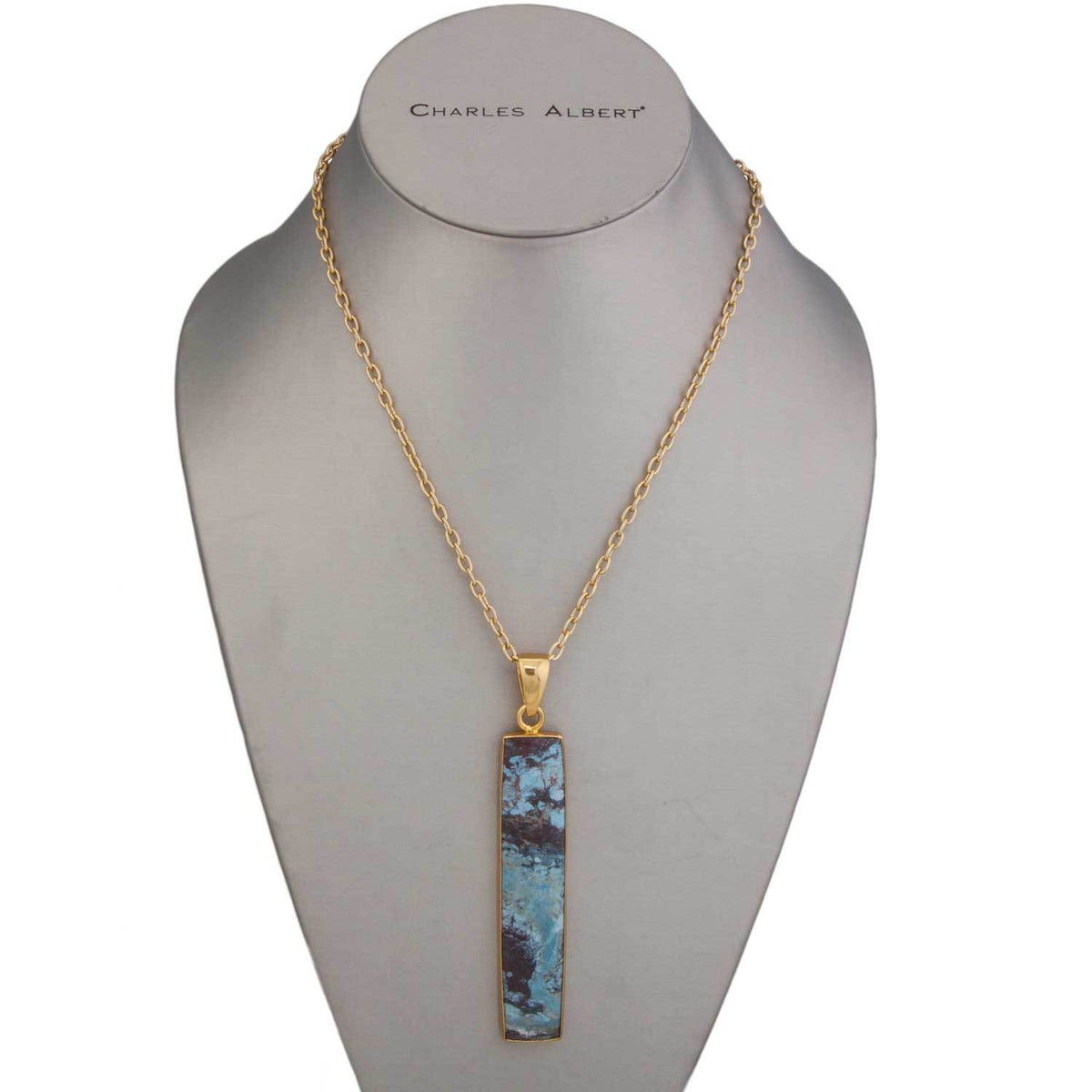 Alchemia Aztec Lapis Rectangle Pendant | Charles Albert Jewelry
