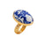 Alchemia Azure Blue Porcelain Adjustable Ring | Charles Albert Jewelry