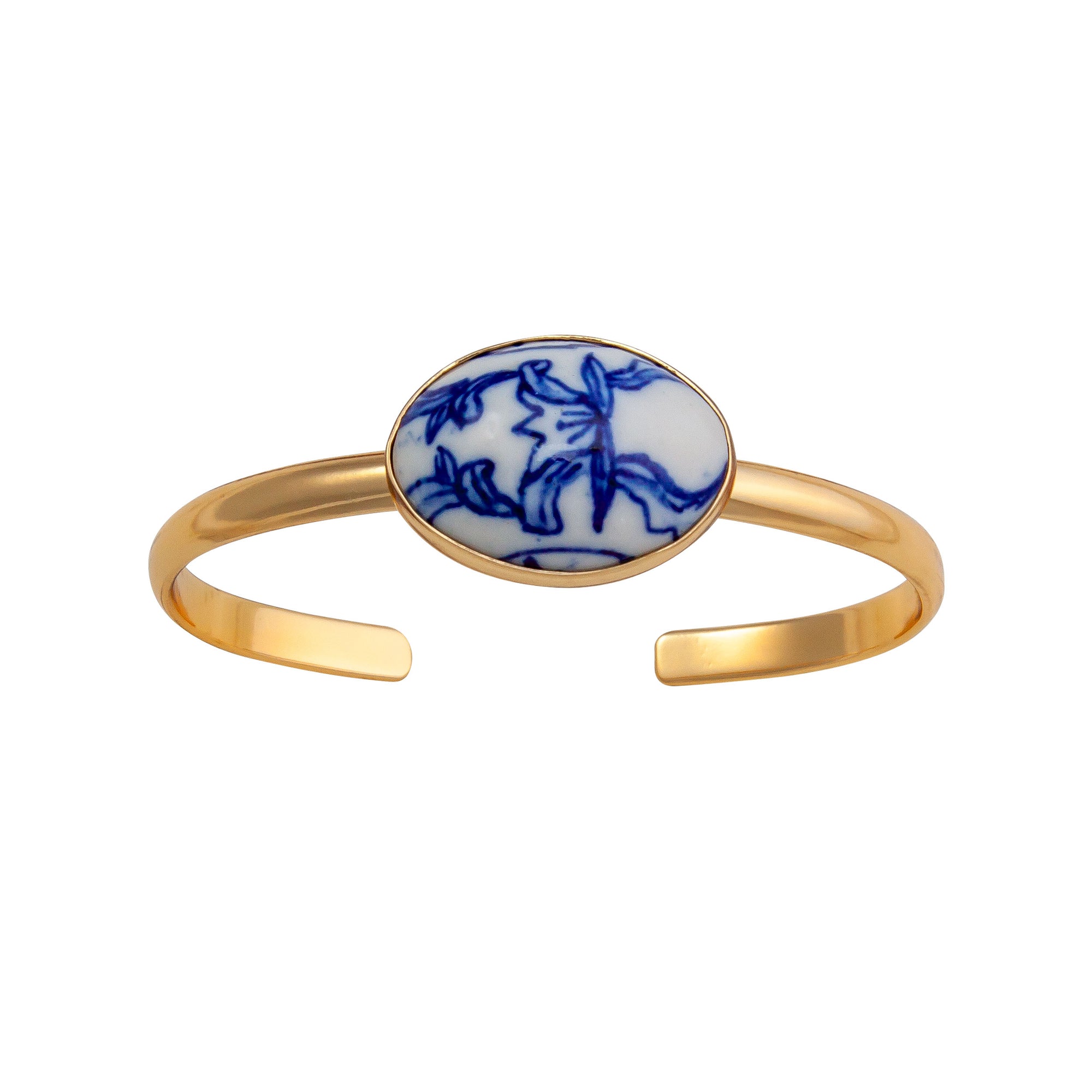 Alchemia Azure Blue Porcelain Mini Cuff | Charles Albert Jewelry