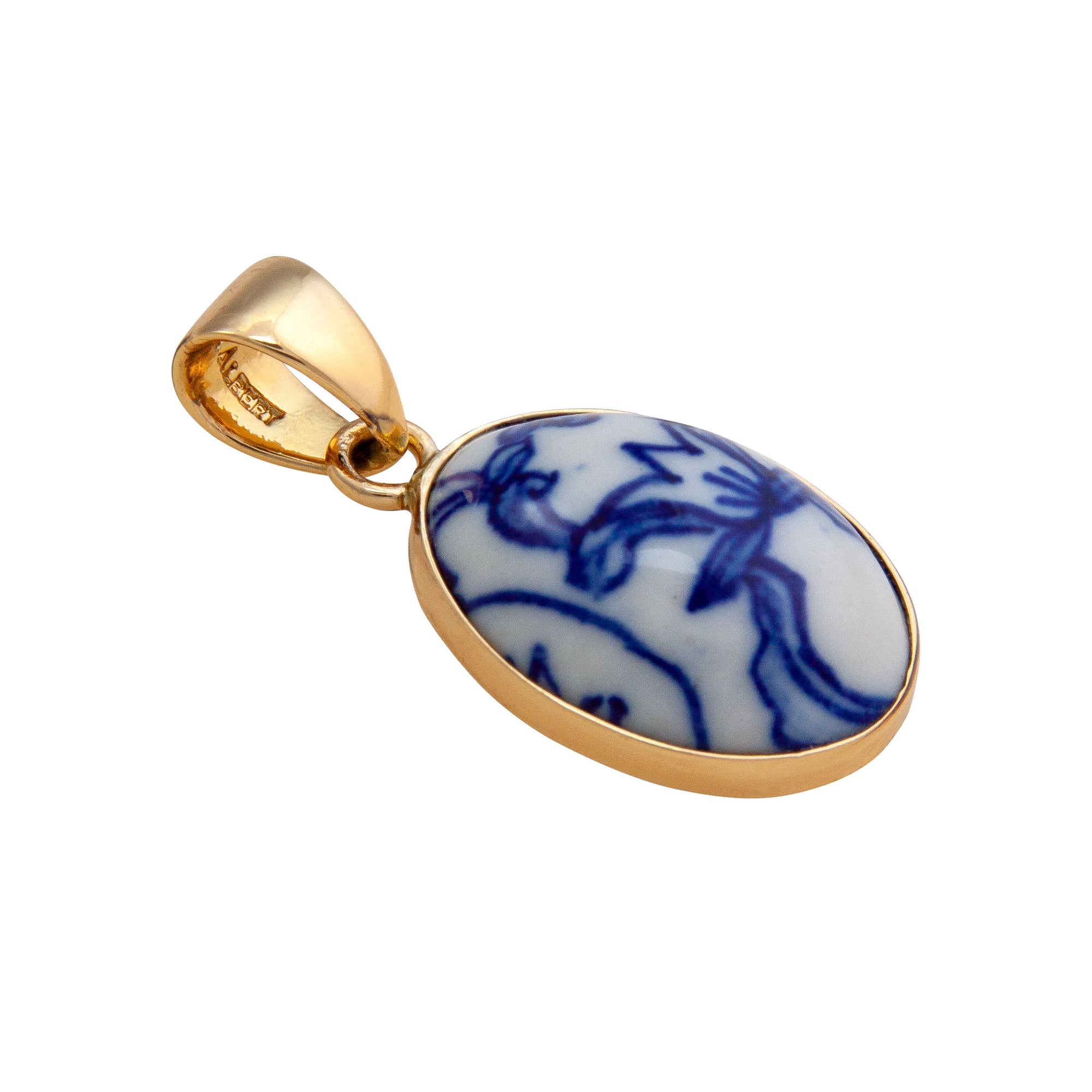 Alchemia Azure Blue Porcelain Pendant | Charles Albert Jewelry