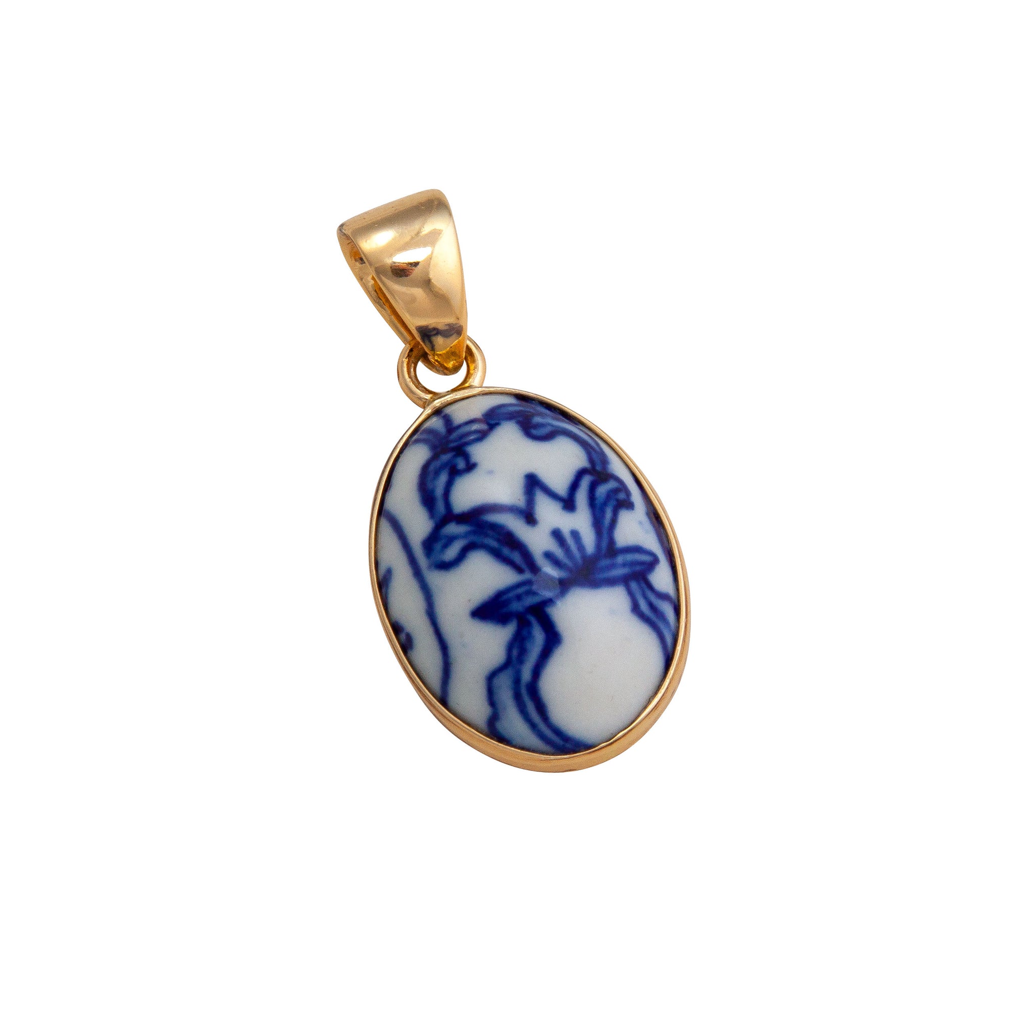 Alchemia Azure Blue Porcelain Pendant | Charles Albert Jewelry