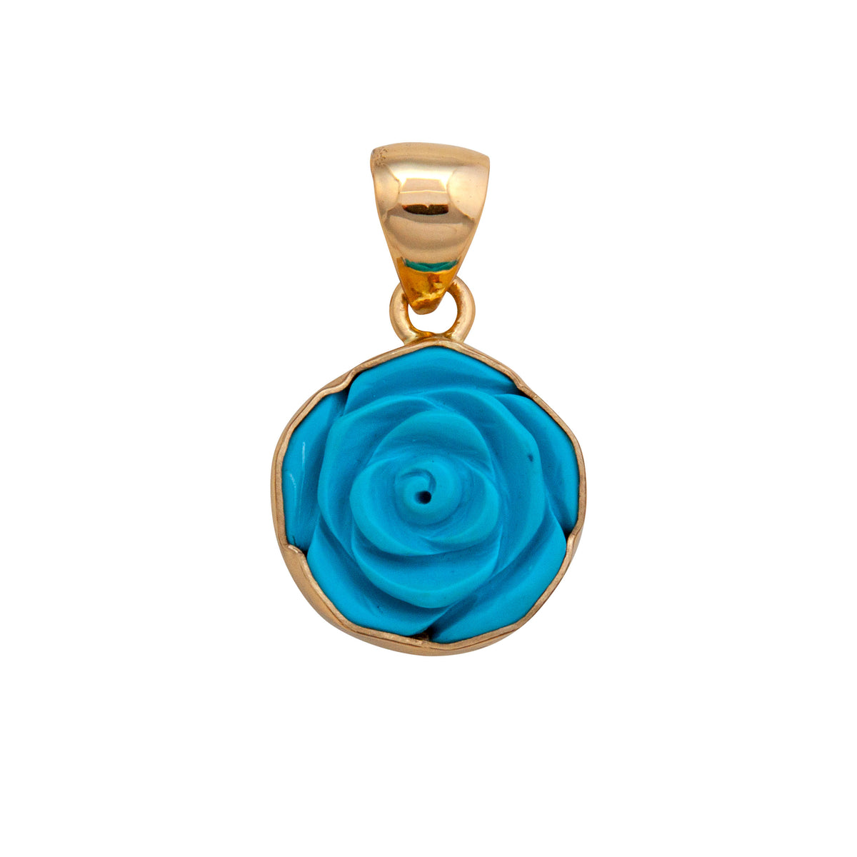 Alchemia Baby Blue Resin Rose Pendant | Charles Albert Jewelry