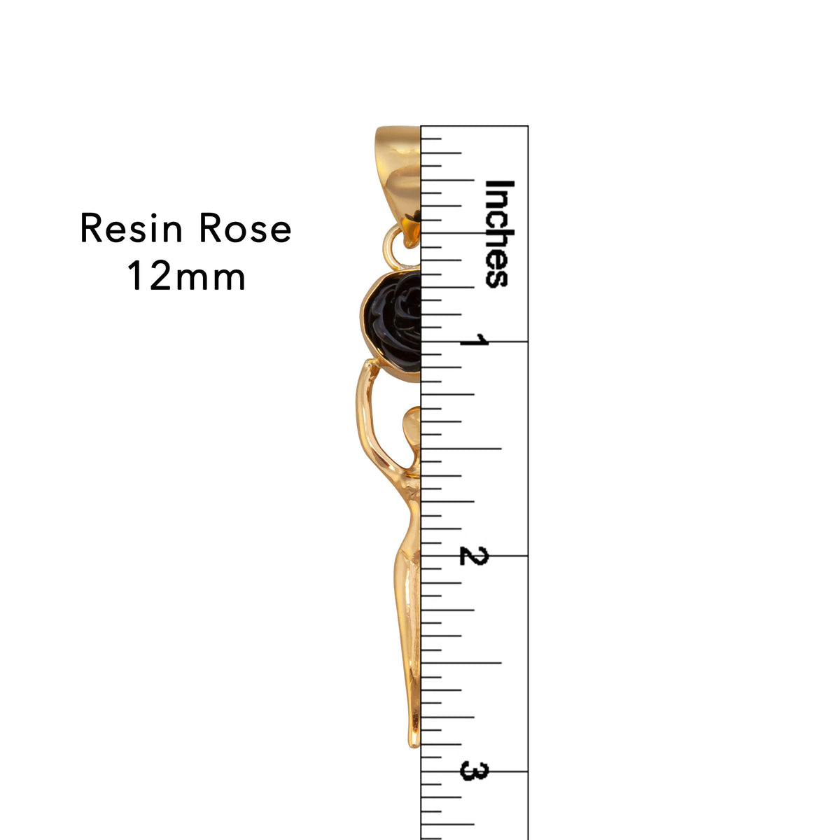 Alchemia Black Resin Rose Goddess Pendant | Charles Albert Jewelry