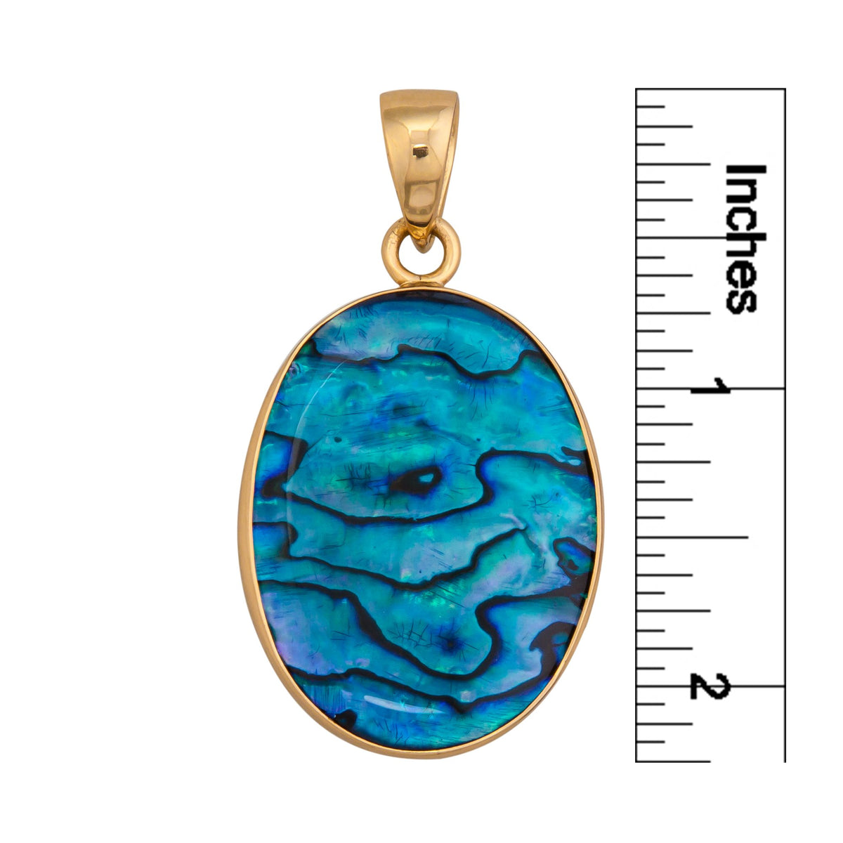 Alchemia Blue Abalone Pendant - Measurements | Charles Albert Jewelry