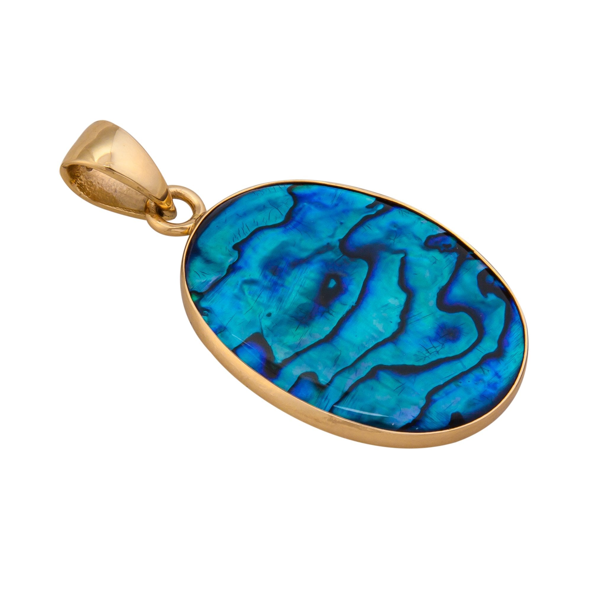 Alchemia Blue Abalone Pendant - Side View | Charles Albert Jewelry