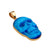 Alchemia Blue Fiber Optic Skull Pendant - Large | Charles Albert Jewelry