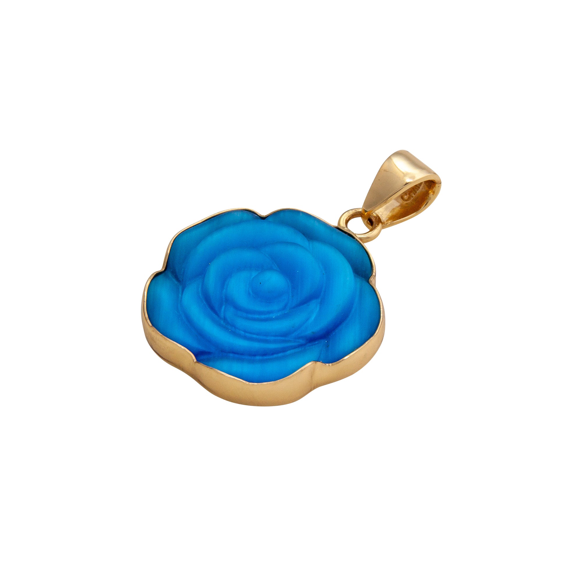 Alchemia Blue Rose Fiber Optic Pendant | Charles Albert Jewelry