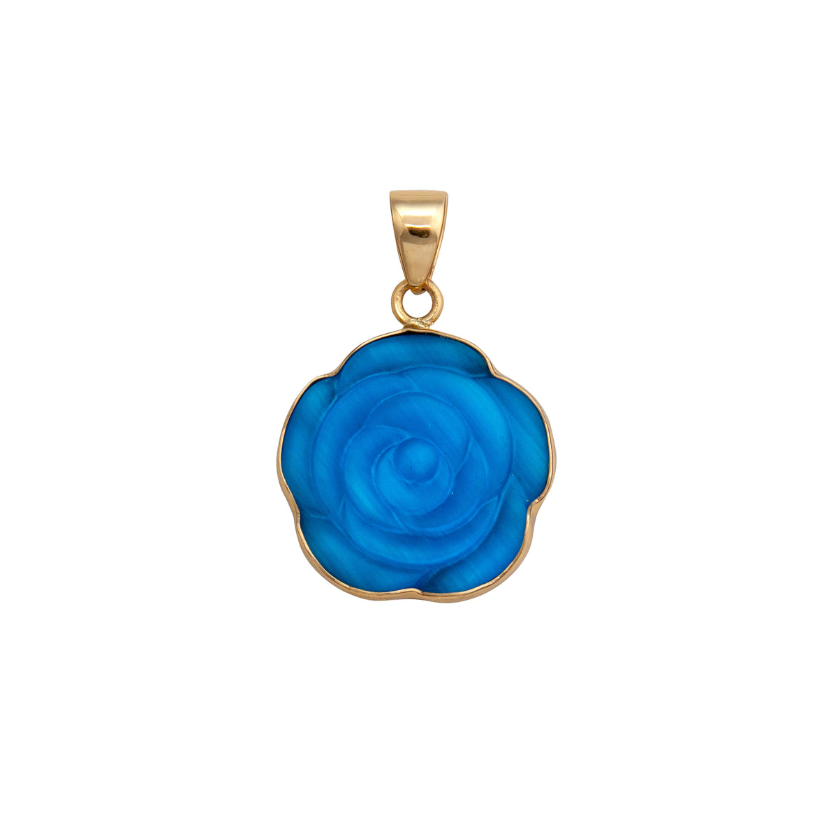 Alchemia Blue Rose Fiber Optic Pendant | Charles Albert Jewelry