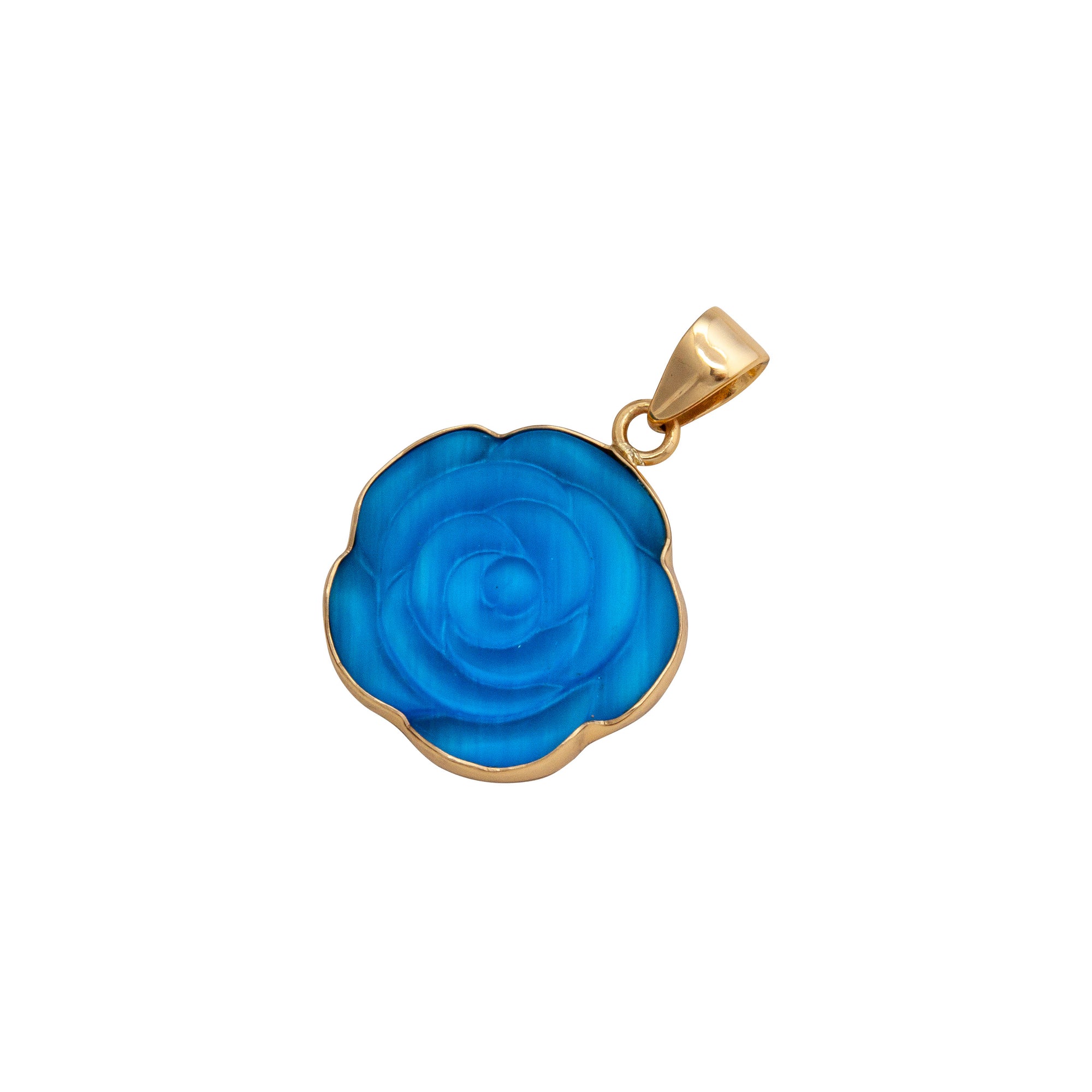 Alchemia Blue Rose Fiber Optic Pendant | Charles Albert Jewelry