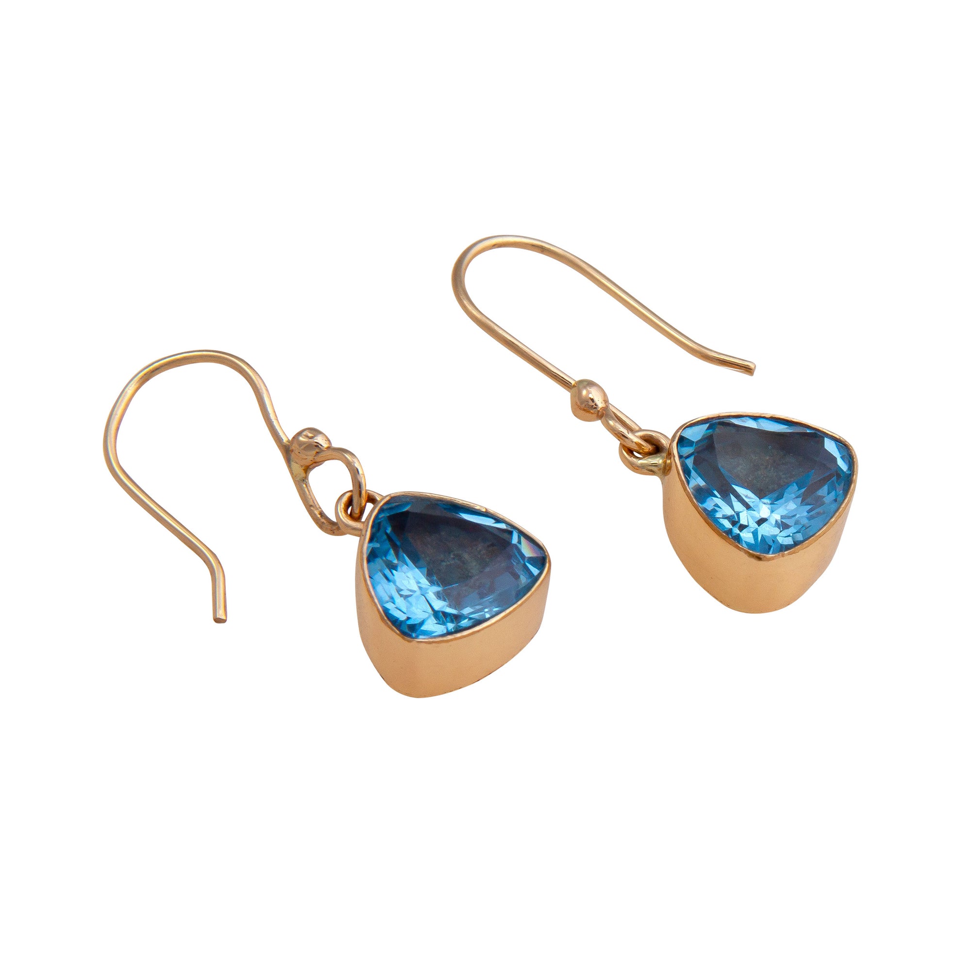 Alchemia Blue Topaz Trillion Drop Earrings | Charles Albert Jewelry