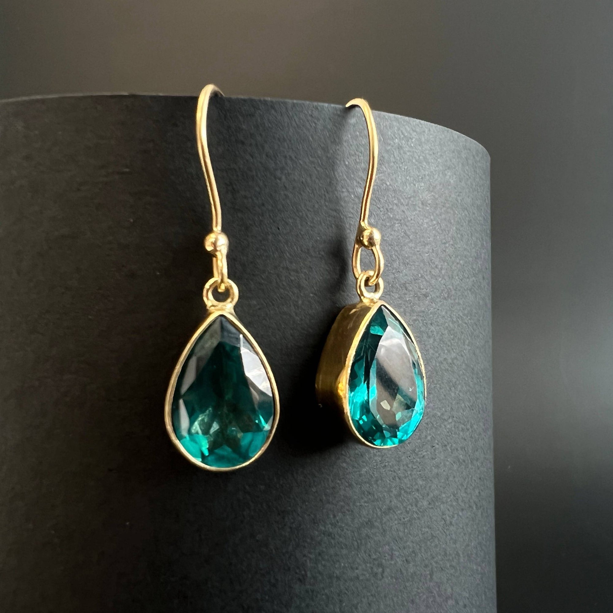 Alchemia Chrome Dioptase Drop Earrings | Charles Albert Jewelry