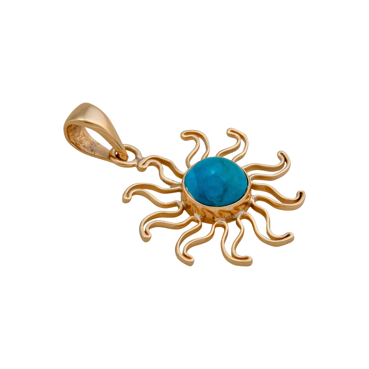 Alchemia Chrysocolla Sun Pendant | Charles Albert Jewelry