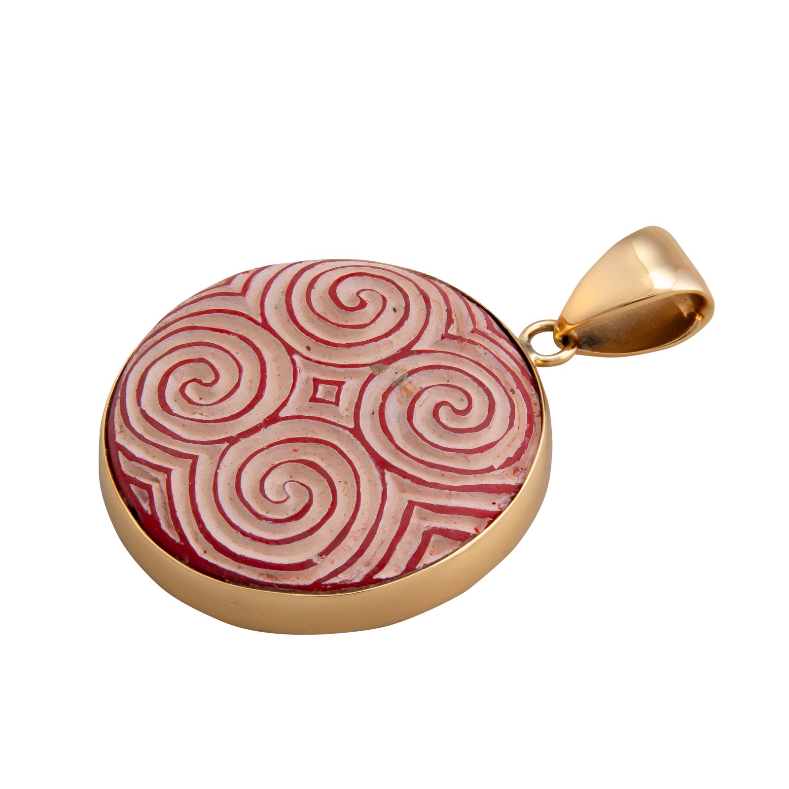 Alchemia Cinnabar Swirl Pendant | Charles Albert Jewelry