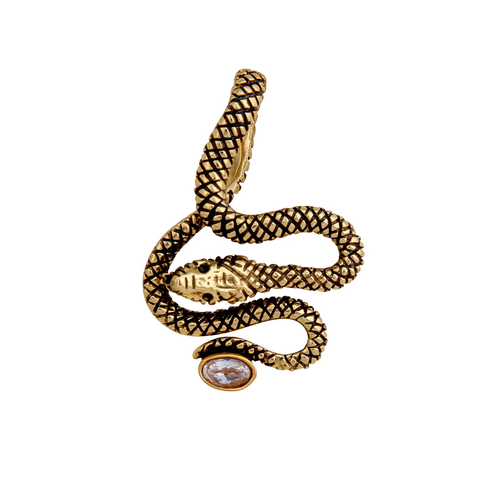 Alchemia Clear Quartz Snake Pendant | Charles Albert Jewelry