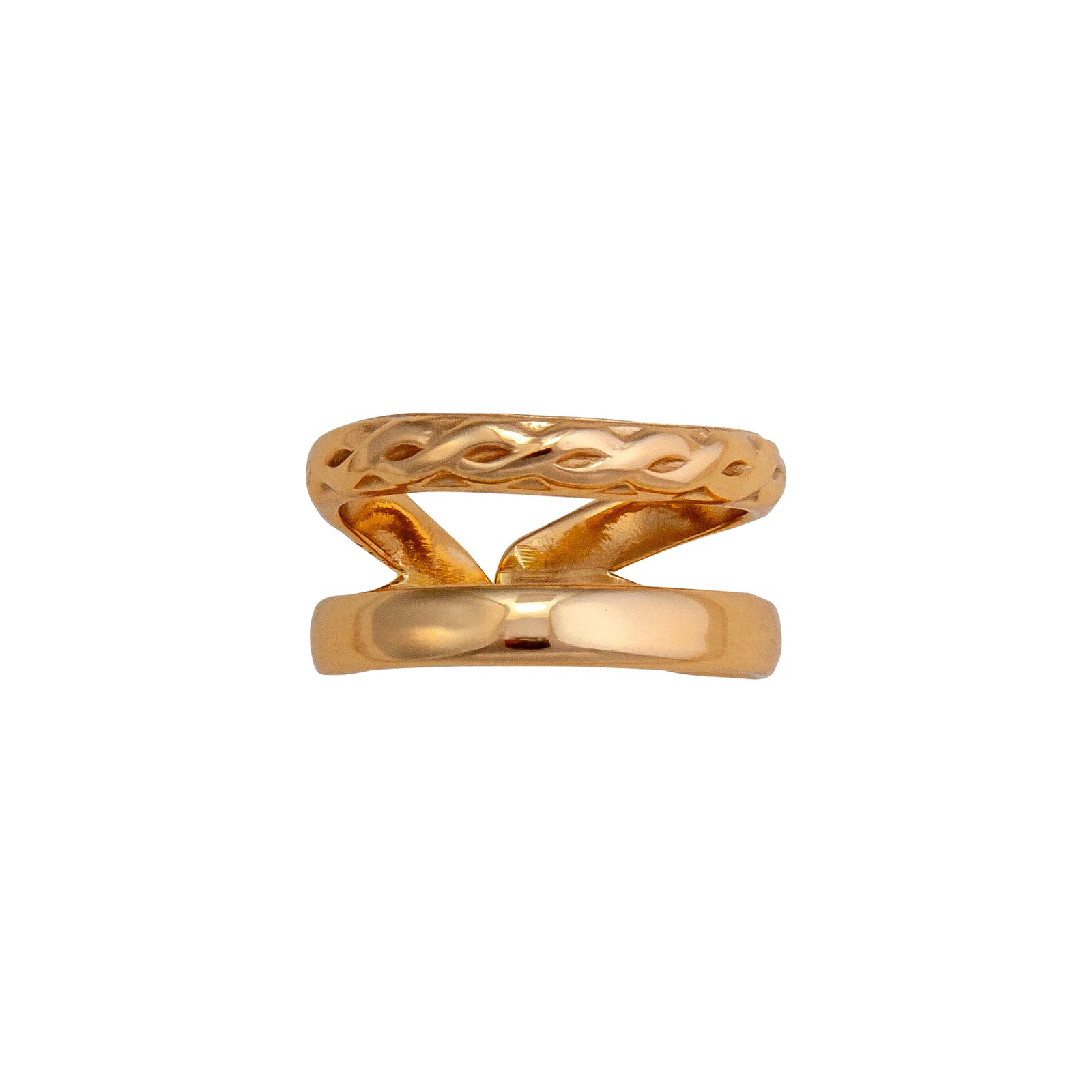 Alchemia Double Twist Band Cuff Ring | Charles Albert Jewelry