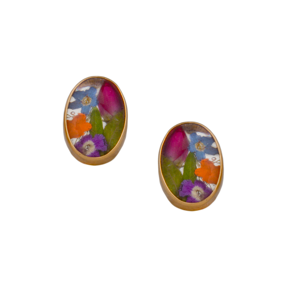 Alchemia Dried Flower Resin Post Earrings | Charles Albert Jewelry