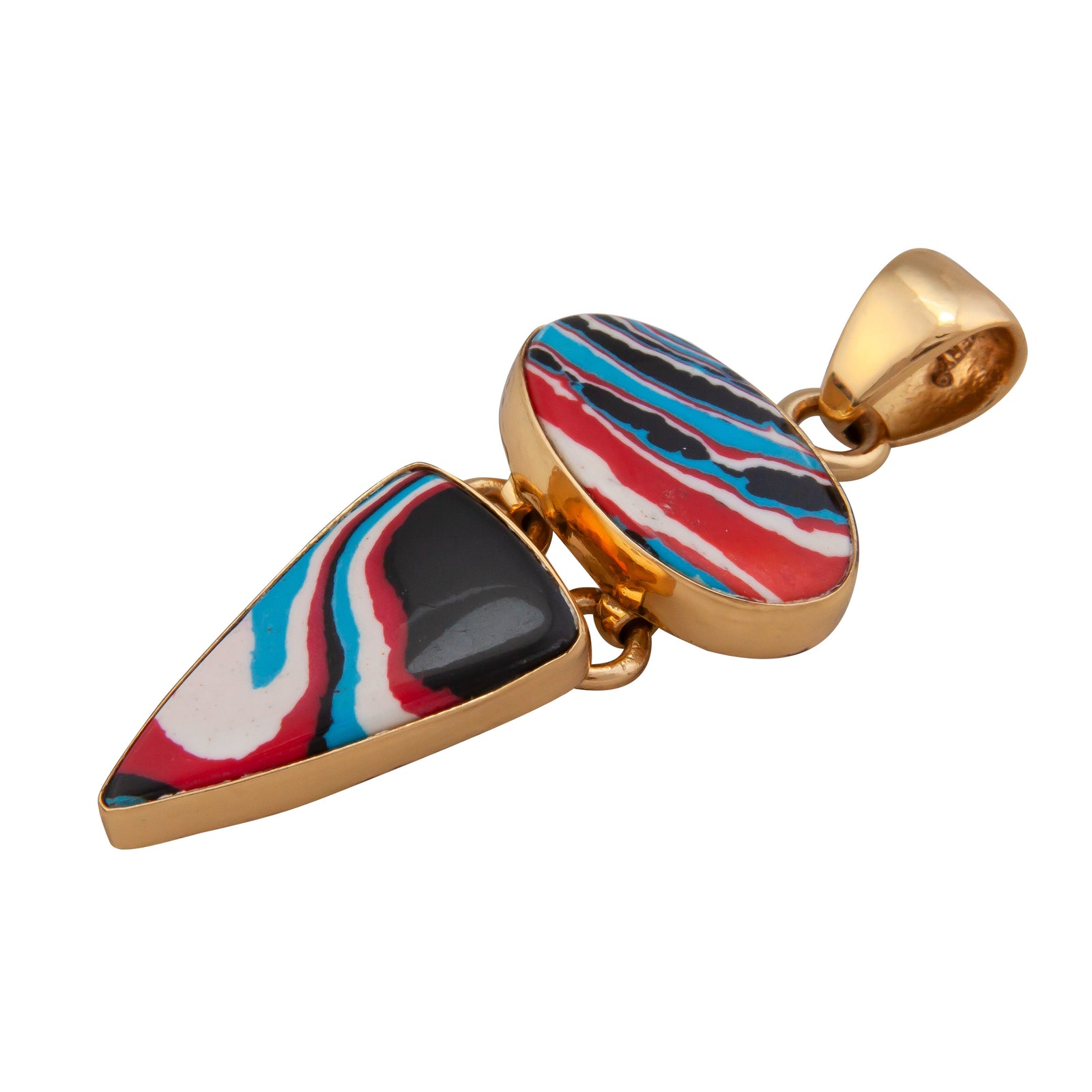 Alchemia Fordite Double Pendant | Charles Albert Jewelry