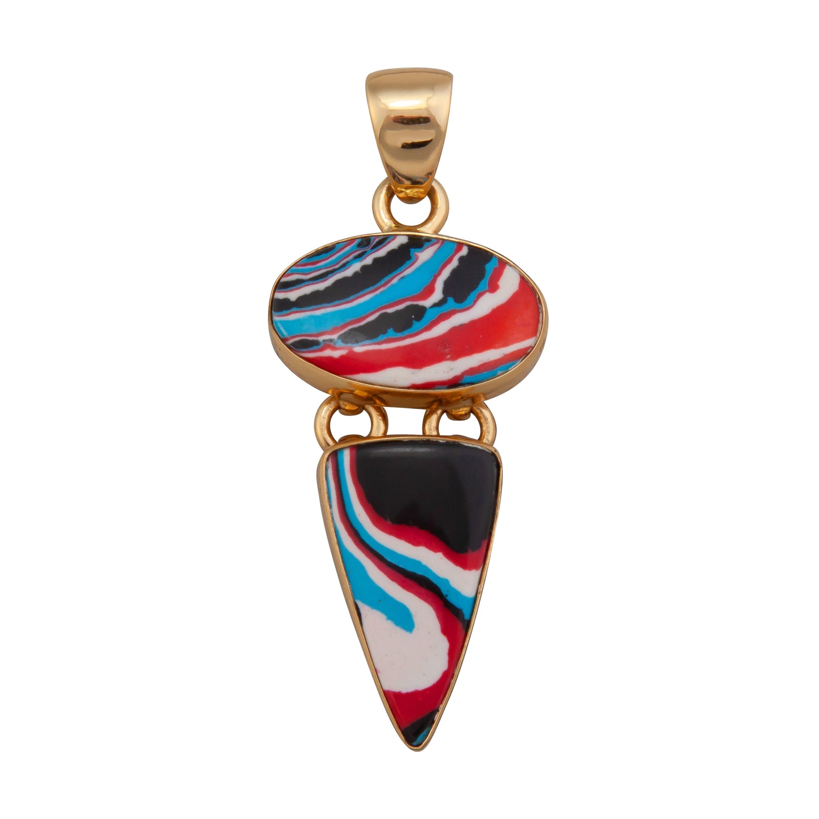 Alchemia Fordite Double Pendant | Charles Albert Jewelry