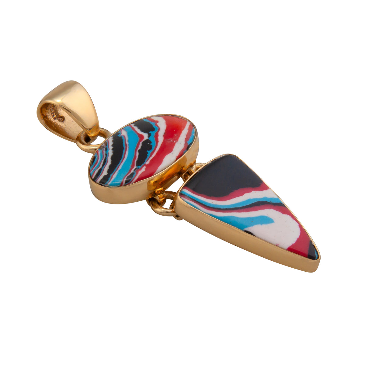 Alchemia Fordite Double Pendant | Charles Albert Jewelry