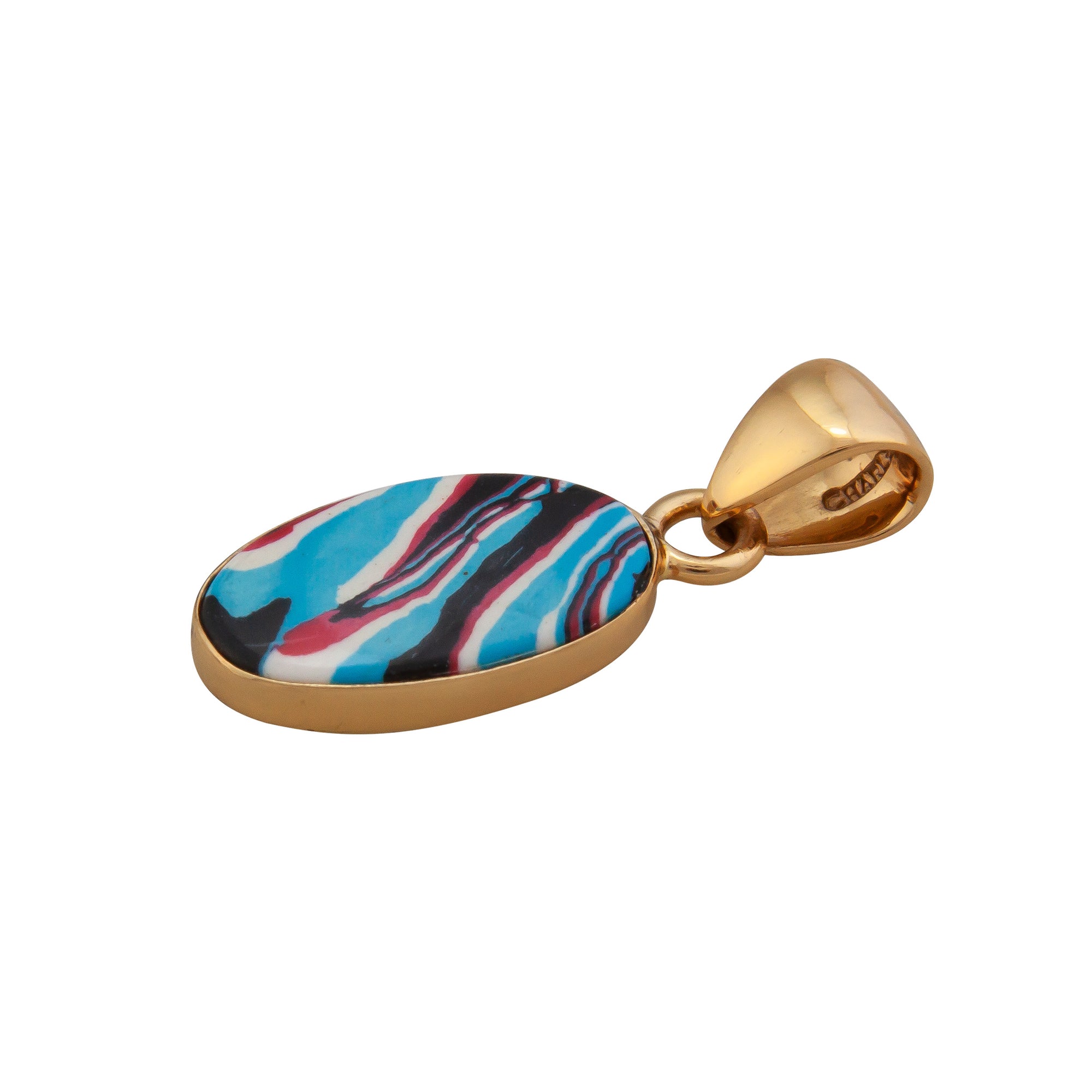 Alchemia Fordite Oval Pendant | Charles Albert Jewelry