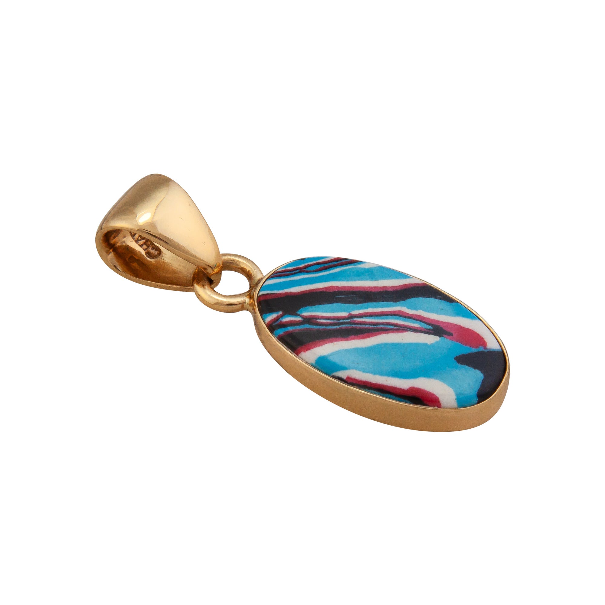 Alchemia Fordite Oval Pendant | Charles Albert Jewelry