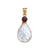 Alchemia Garnet and Mother of Pearl Teardrop Pendant | Charles Albert Jewelry