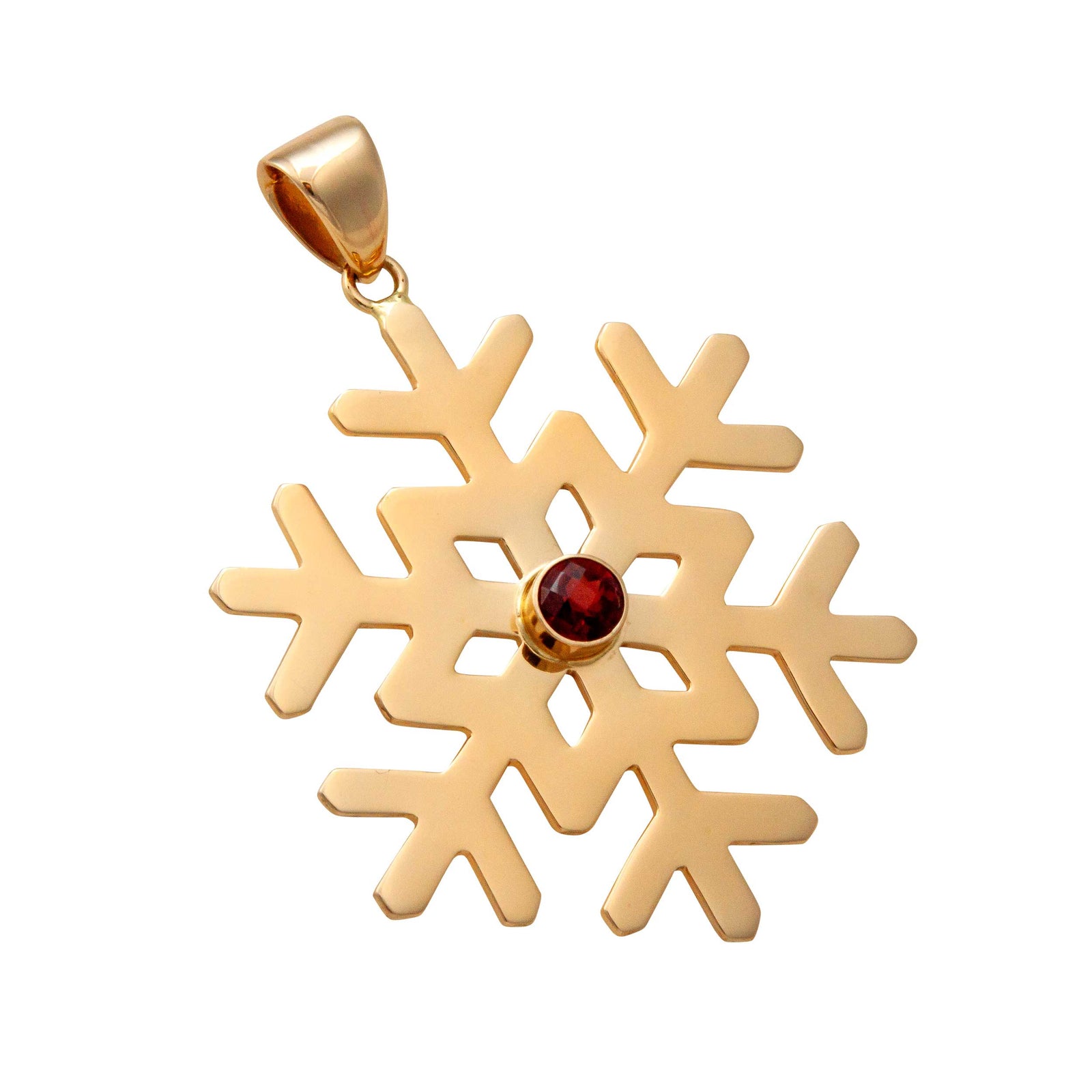 Alchemia Garnet Snowflake Pendant | Charles Albert Jewelry