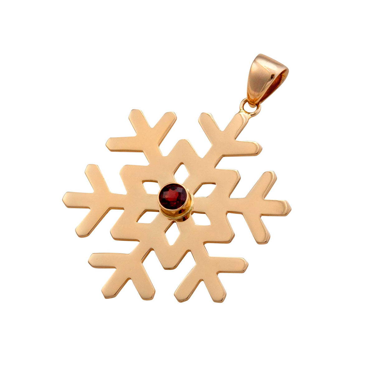 Alchemia Garnet Snowflake Pendant | Charles Albert Jewelry