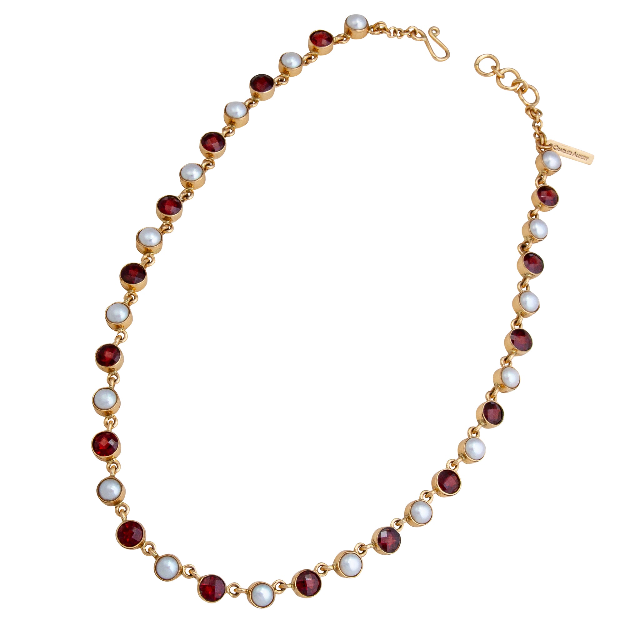 Alchemia Garnet and Pearl Necklace | Charles Albert Jewelry