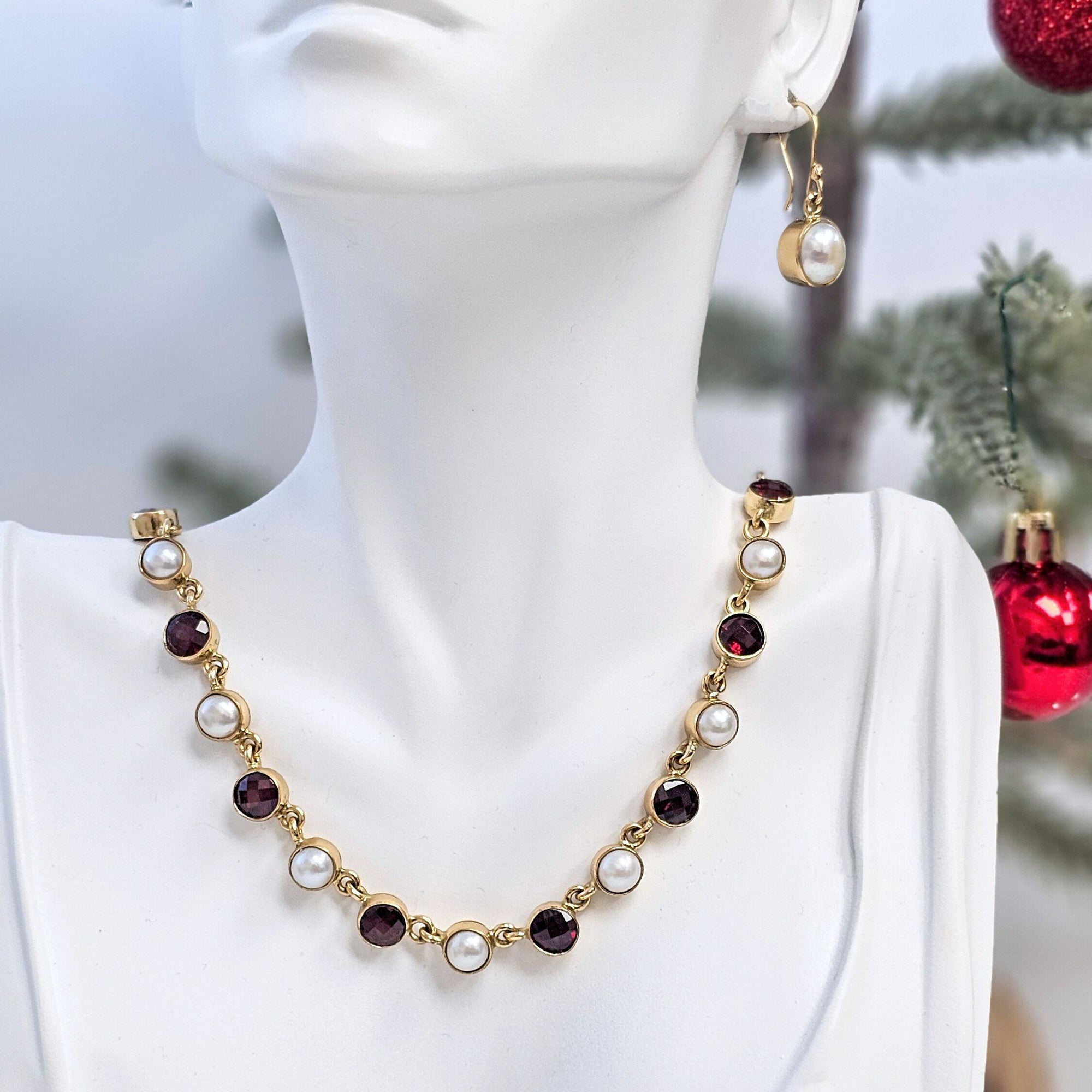 Alchemia Garnet and Pearl Necklace | Charles Albert Jewelry