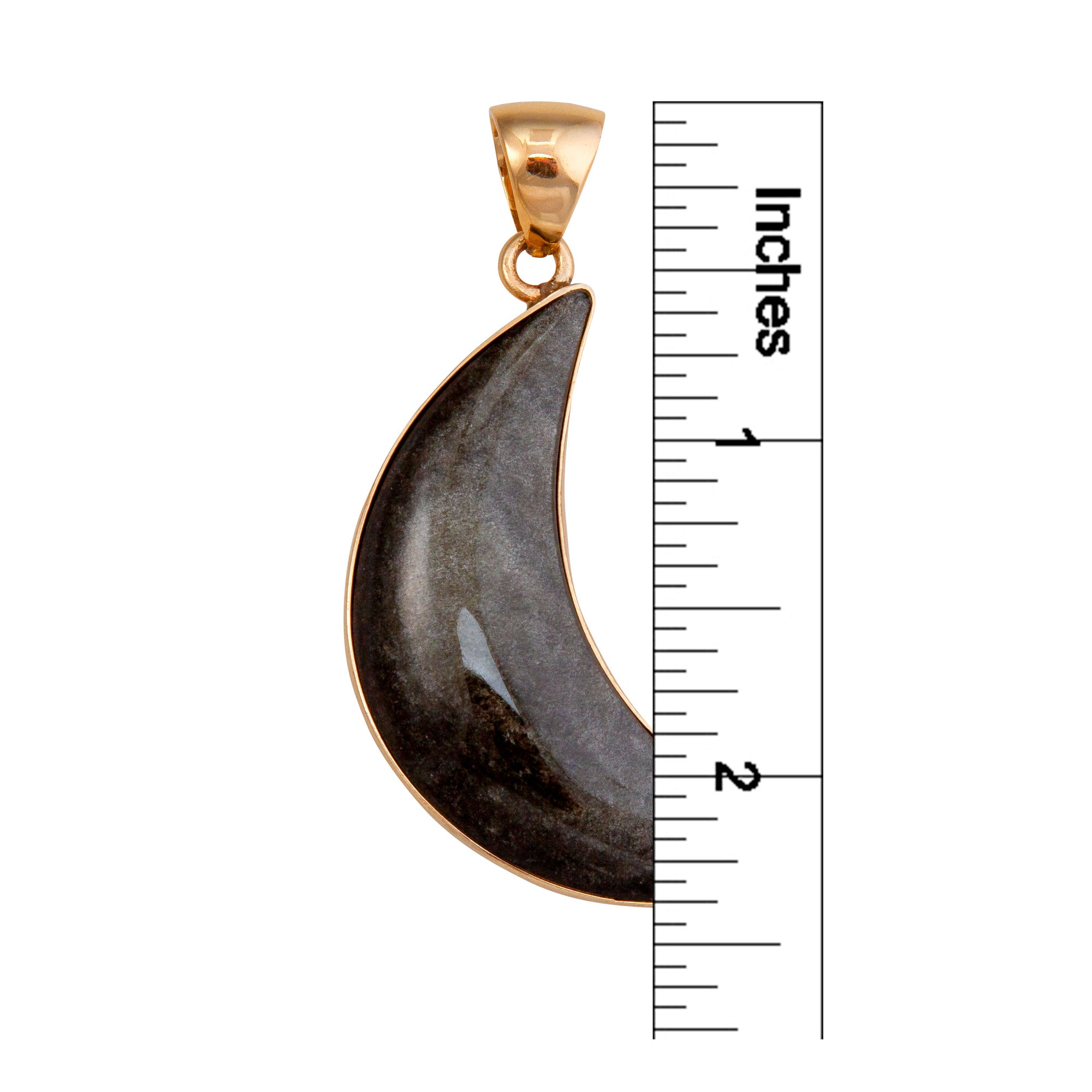 Alchemia Gold Sheen Obsidian Moon Pendant | Charles Albert Jewelry