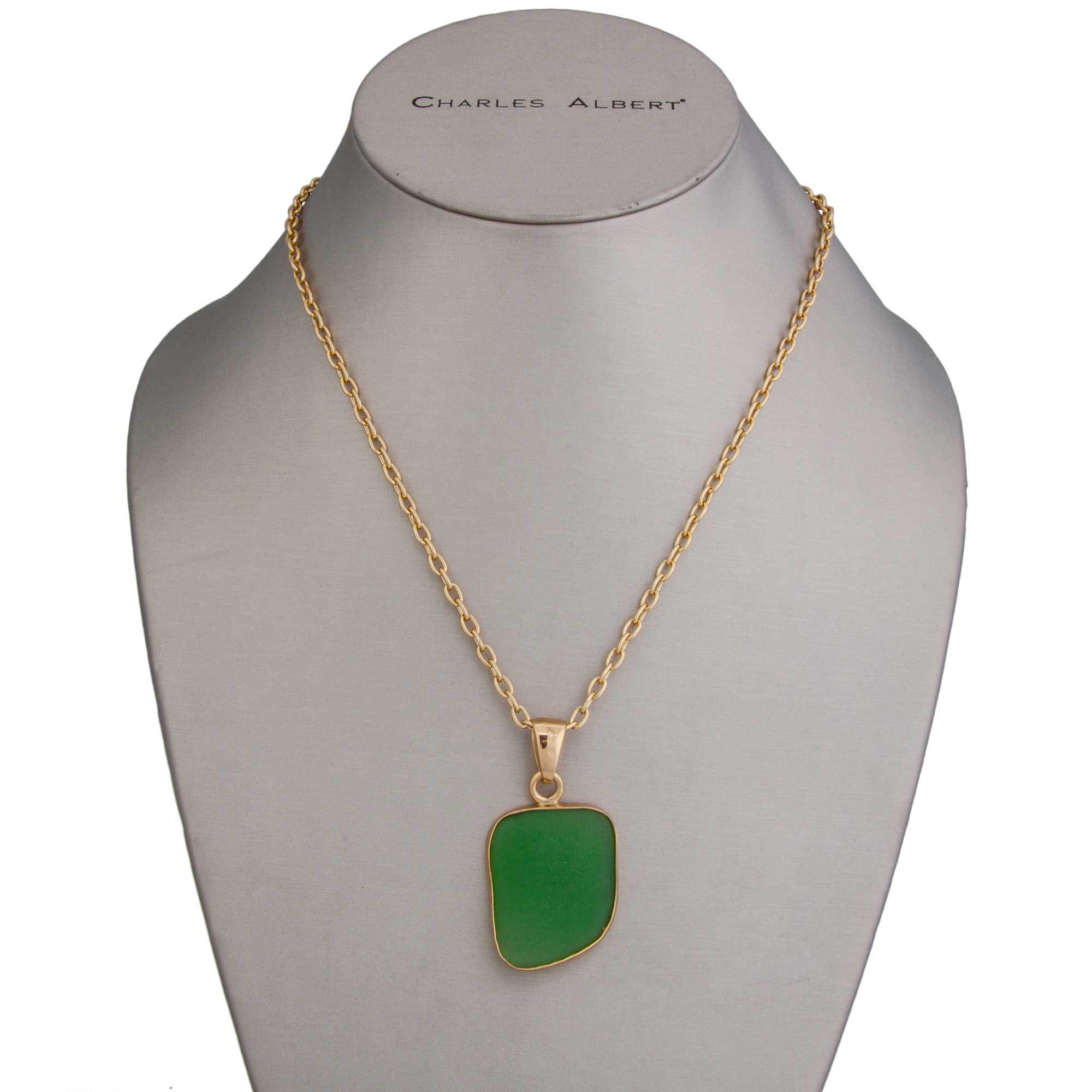 Alchemia Green Recycled Glass Pendant | Charles Albert Jewelry