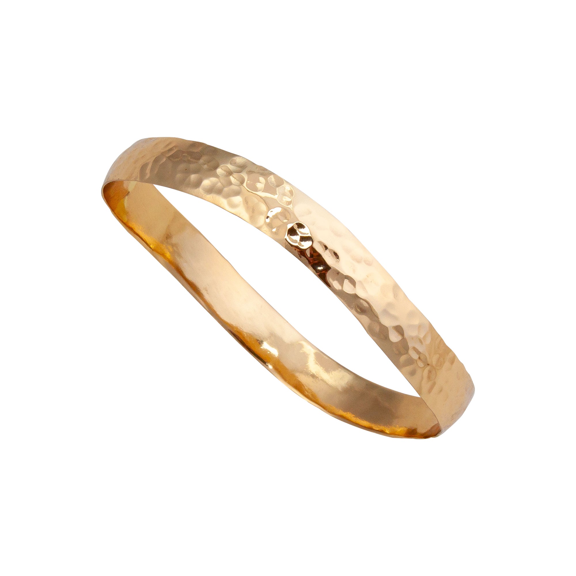 Alchemia Hammered Closed Bangle | Charles Albert Jewelry