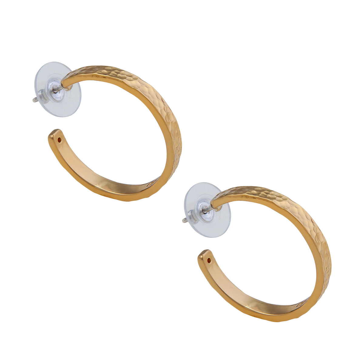 Alchemia Hammered Flat Hoop Earring - 30mm | Charles Albert Jewelry