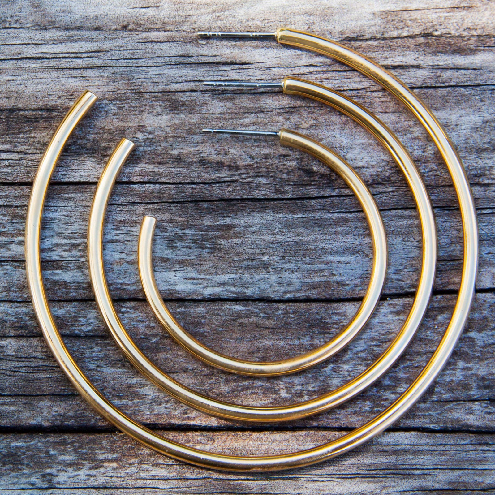 Alchemia High Polish Hoop Post Earrings | Charles Albert Jewelry